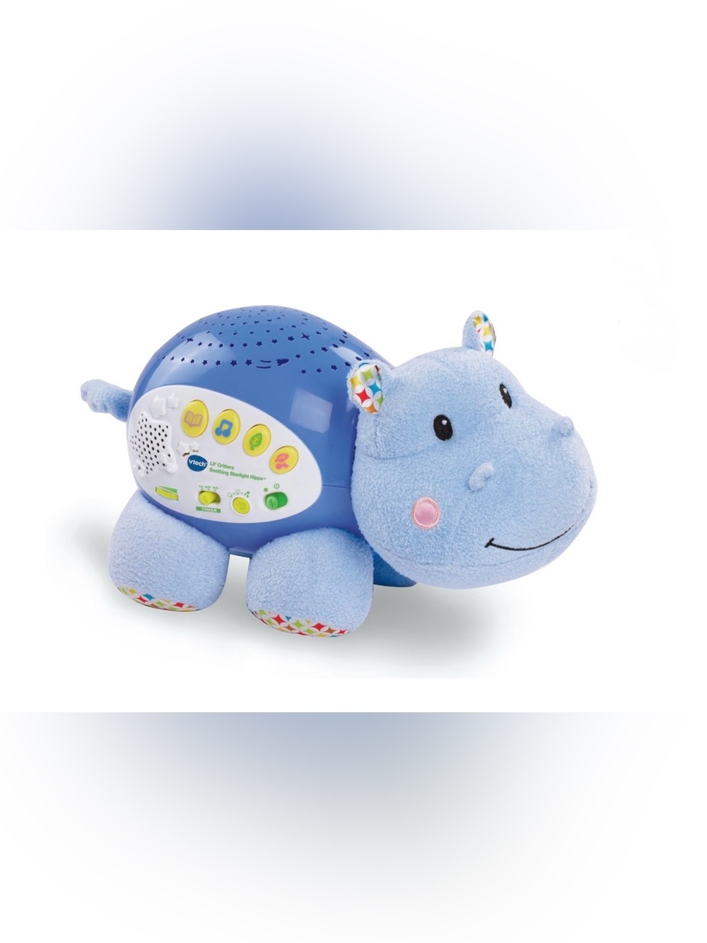Blue Hippo Plush Night Light Projector with Soothing Sounds - Picture 9 of 9